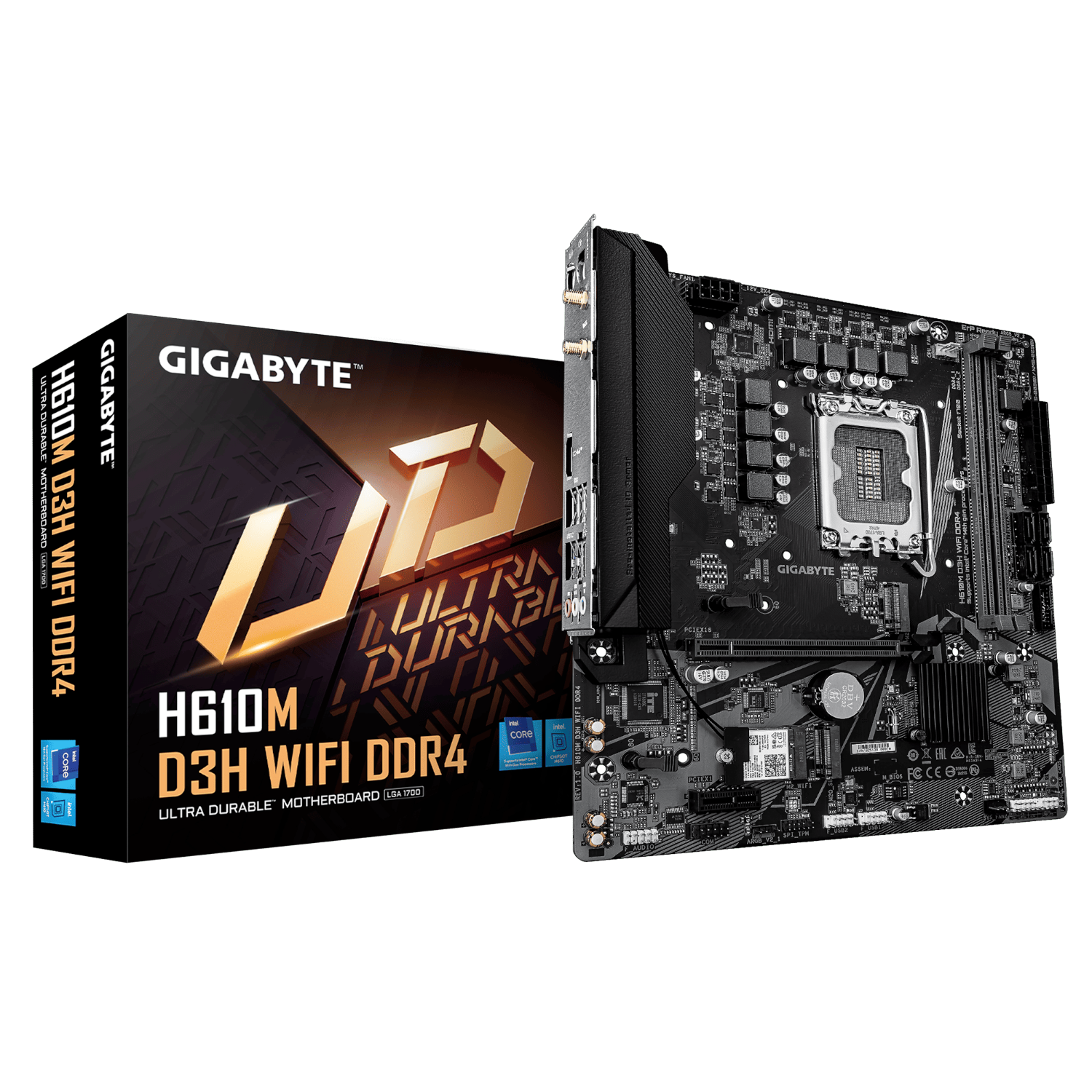לוח אם Gigabyte H610M D3H WIFI DDR4 M-ATX 2x M.2 BT LGA1700