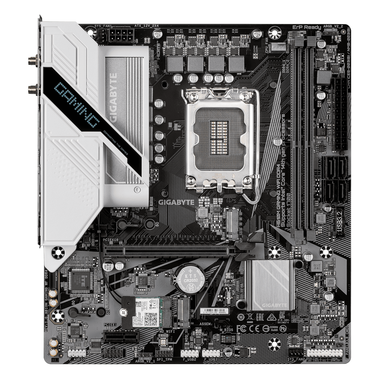 לוח אם אינטל H610M GAMING WIFI DDR4 2XDP HDMI BT LGA1700