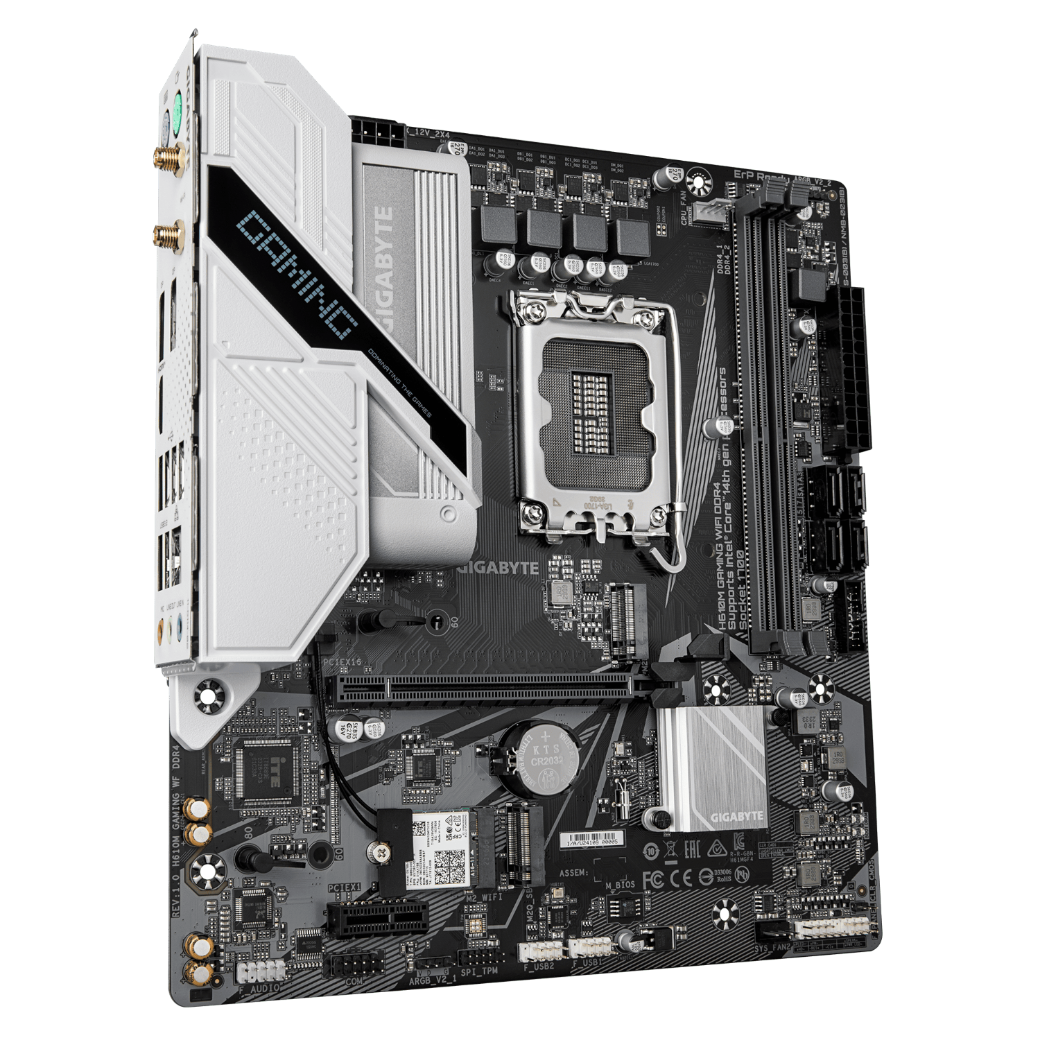 לוח אם אינטל H610M GAMING WIFI DDR4 2XDP HDMI BT LGA1700