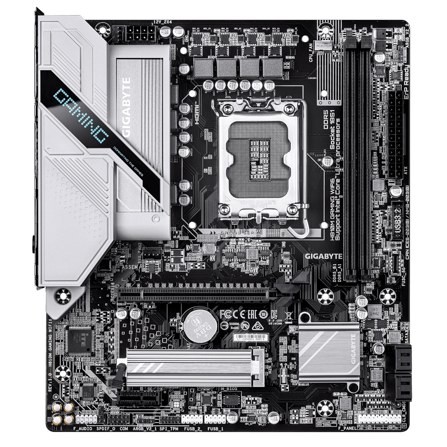 לוח Gigabyte H810M Gaming WIFI6 Micro-Atx DDR5 LGA1851 DP HDMI