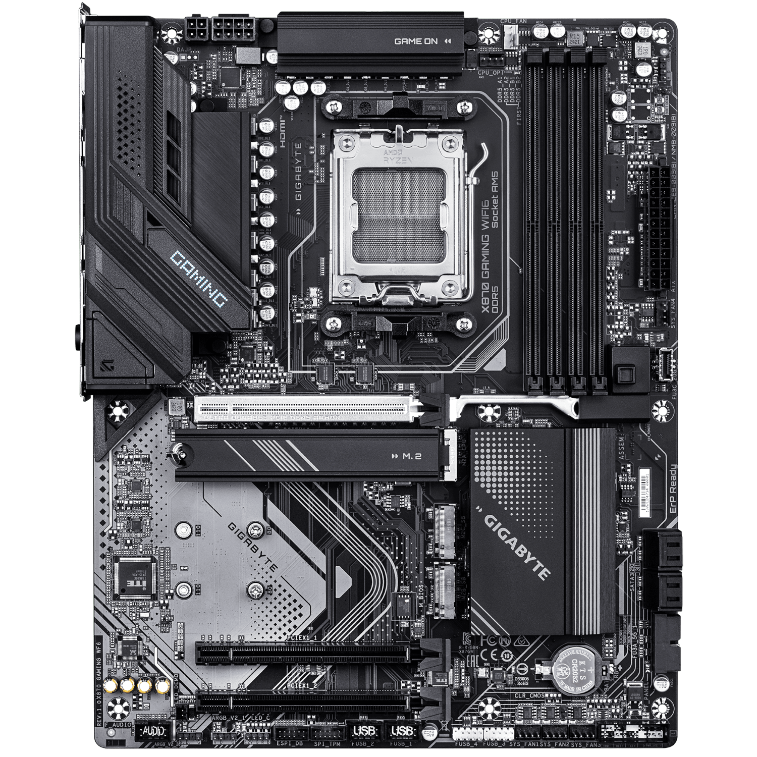 לוח אם GIGABYTE X870 GAMING WIFI6 ATX DDR5 AM5 BT 2.5GB LAN