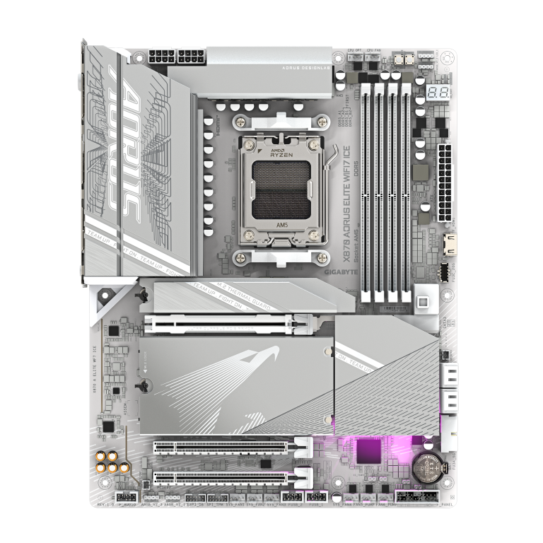 לוח אם Gigabyte X870 AORUS ELITE X3D ICE AMD AM5 WIFI7 ATX