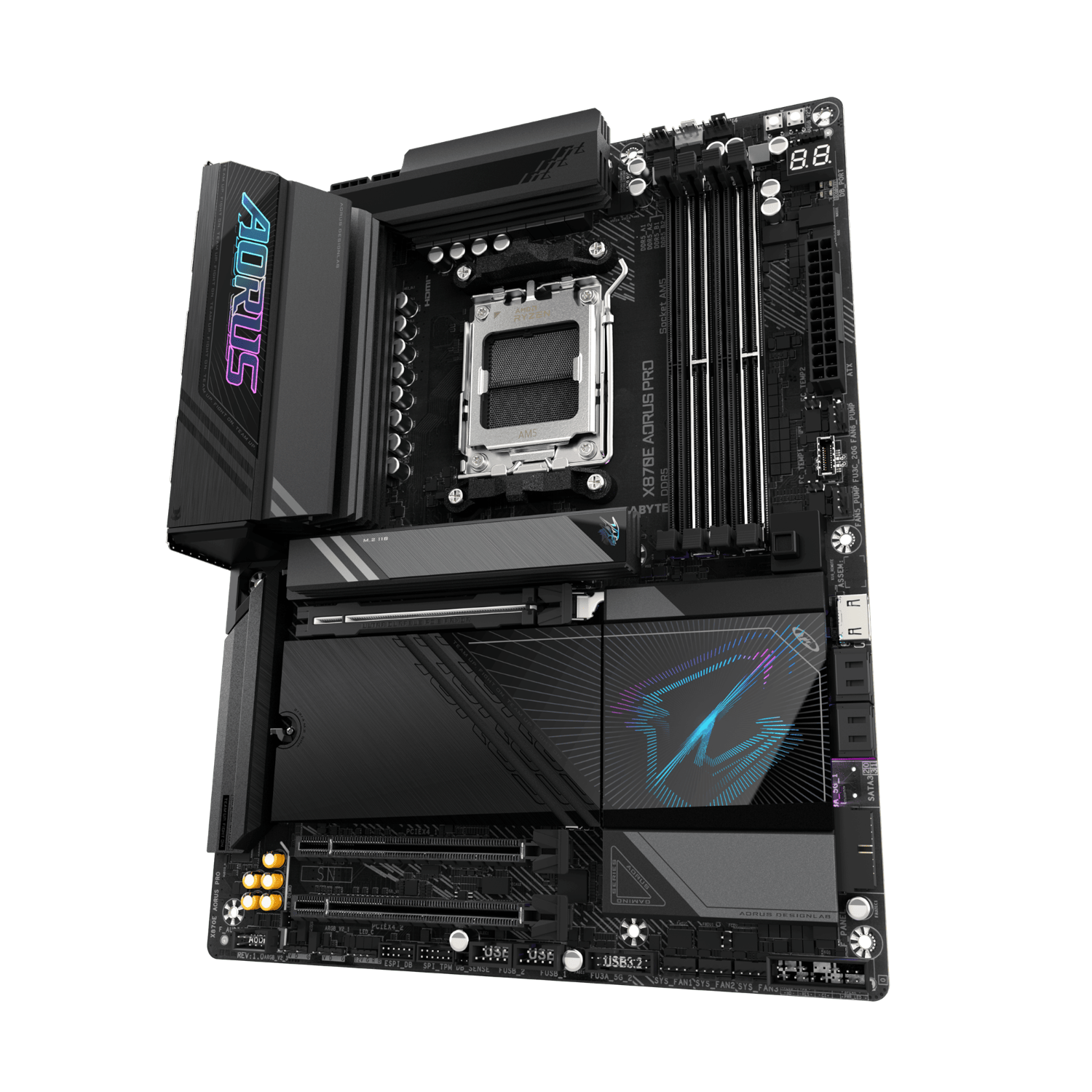 לוח אם GIGABYE X870E AORUS PRO ATX WIFI7 DDR5 AM5 2.5GBE LAN