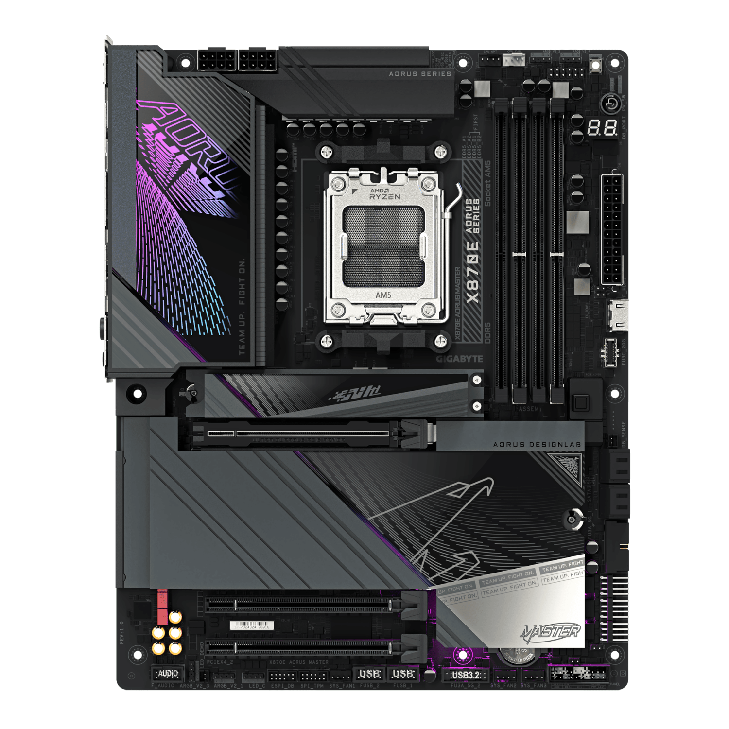 לוח אם GIGABYTE X870E AORUS MASTER WIFI 7 ATX DDR5 AM5 5GBE LAN
