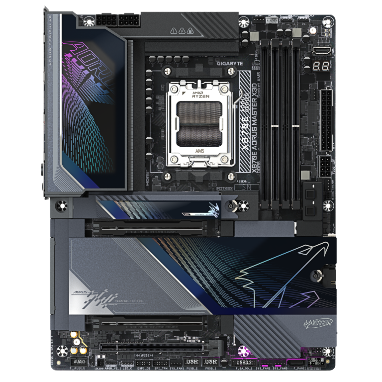 לוח אם Gigabyte X870E A MASTER X X3D 10GB/5GB lan Wifi 7 Usb 4.0