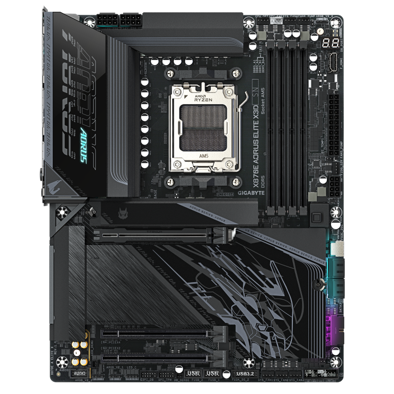 לוח אם Gigabyte X870E AORUS ELITE X3D DDR5 AM5 ATX WIFI7