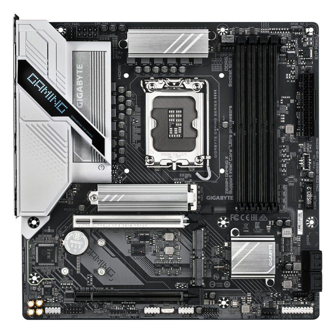 לוח לאינטל דור 15 Gigabyte Z890M GAMING X mATX 2.5GbE LGA1851