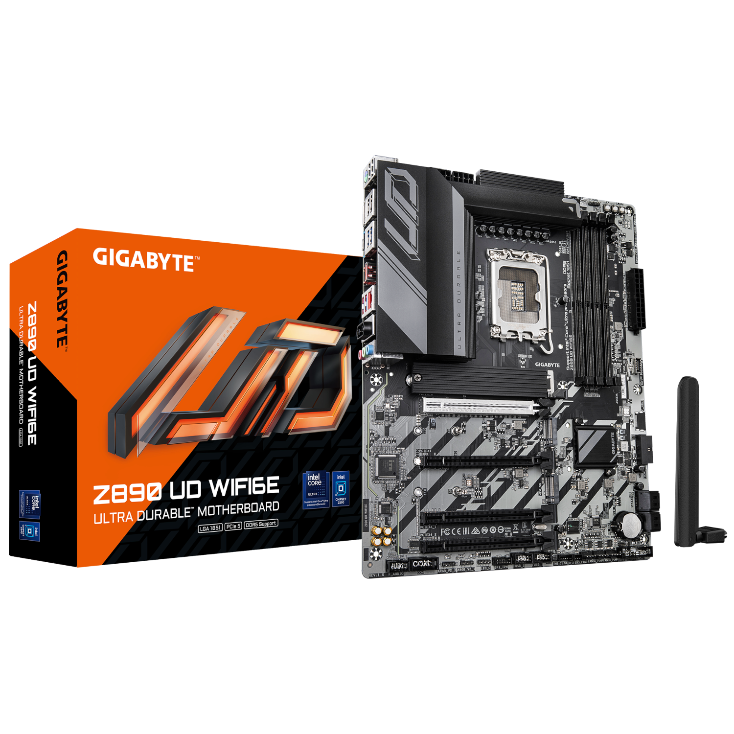 לוח לאינטל דור 15 Gigabyte Z890 UD WIFI6E 2.5GBE LAN ATX LGA1851