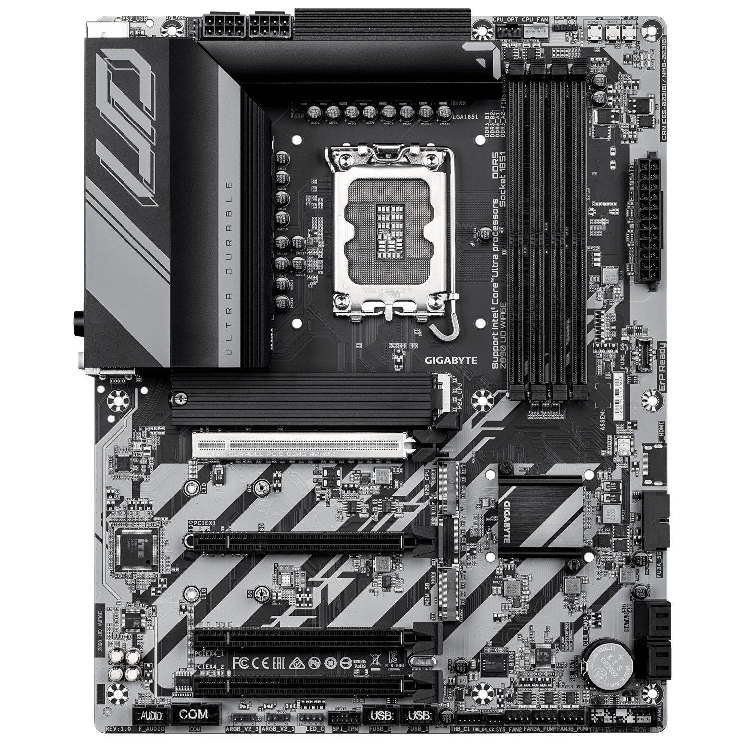 לוח לאינטל דור 15 Gigabyte Z890 UD WIFI6E 2.5GBE LAN ATX LGA1851