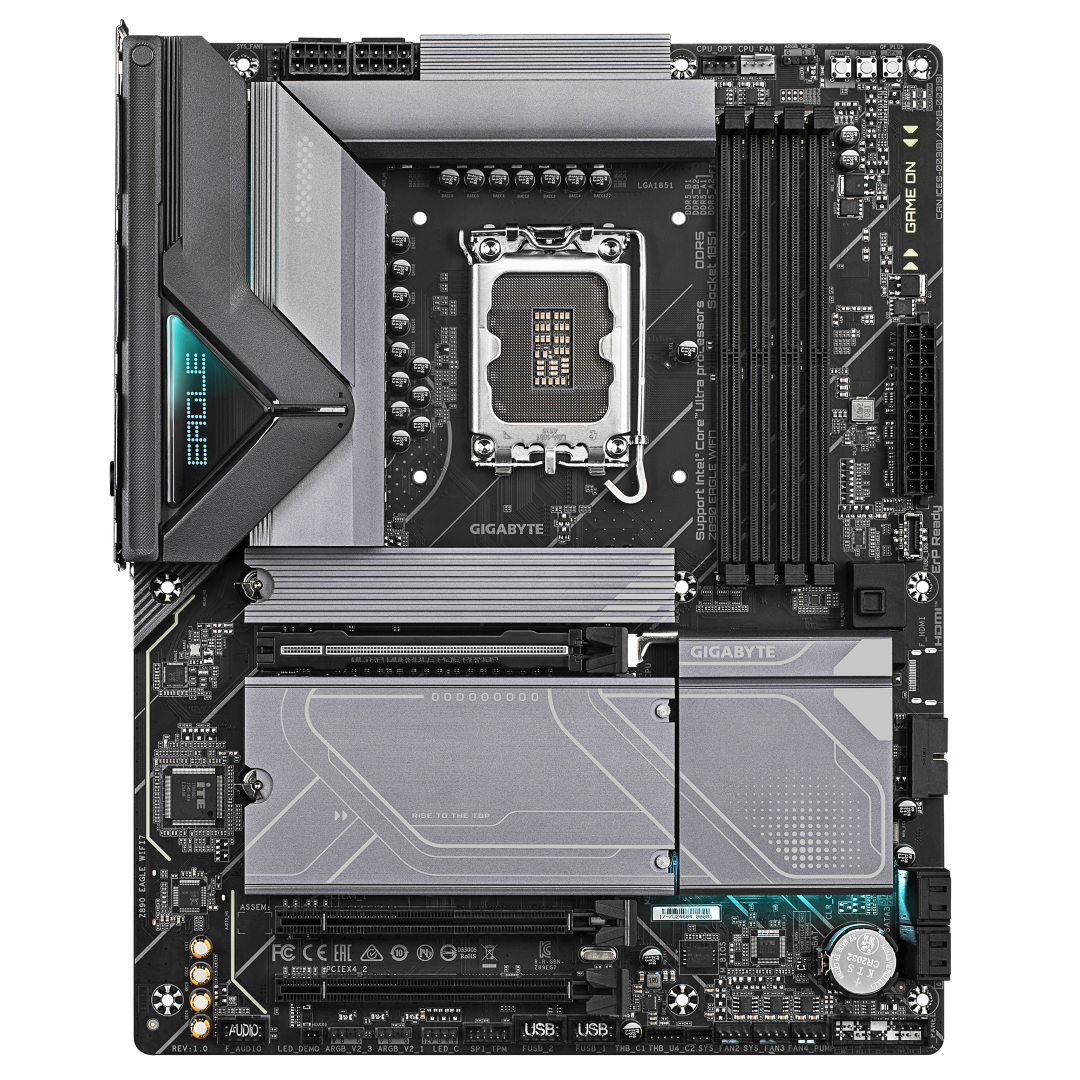 לוח לאינטל דור 15 Gigabyte Z890 EGALE WIFI7 BT 4XM.2 Slots ATX LG
