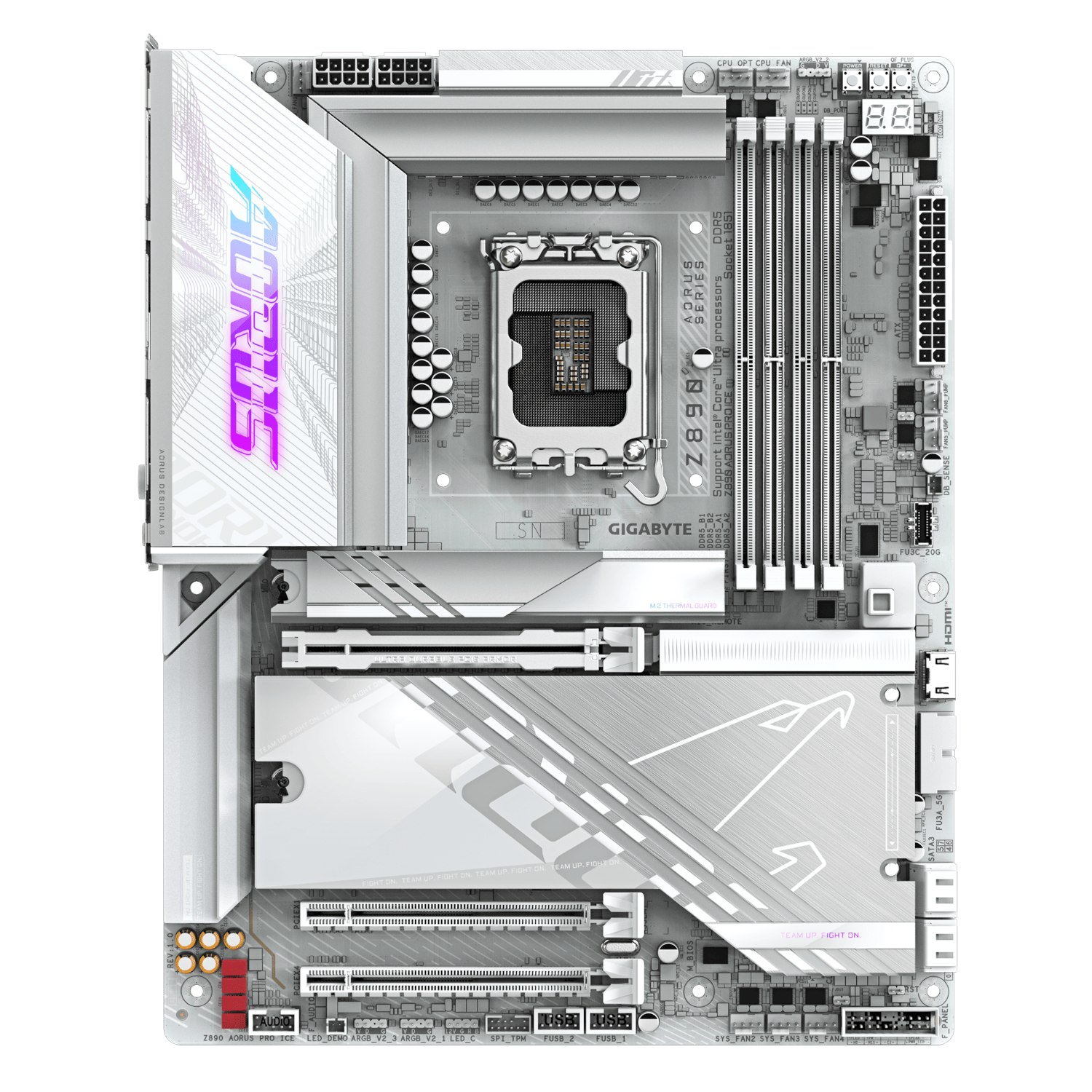 לוח לאינטל דור 15 Gigabyte Z890 AORUS PRO ICE 5GbE ATX LGA1851