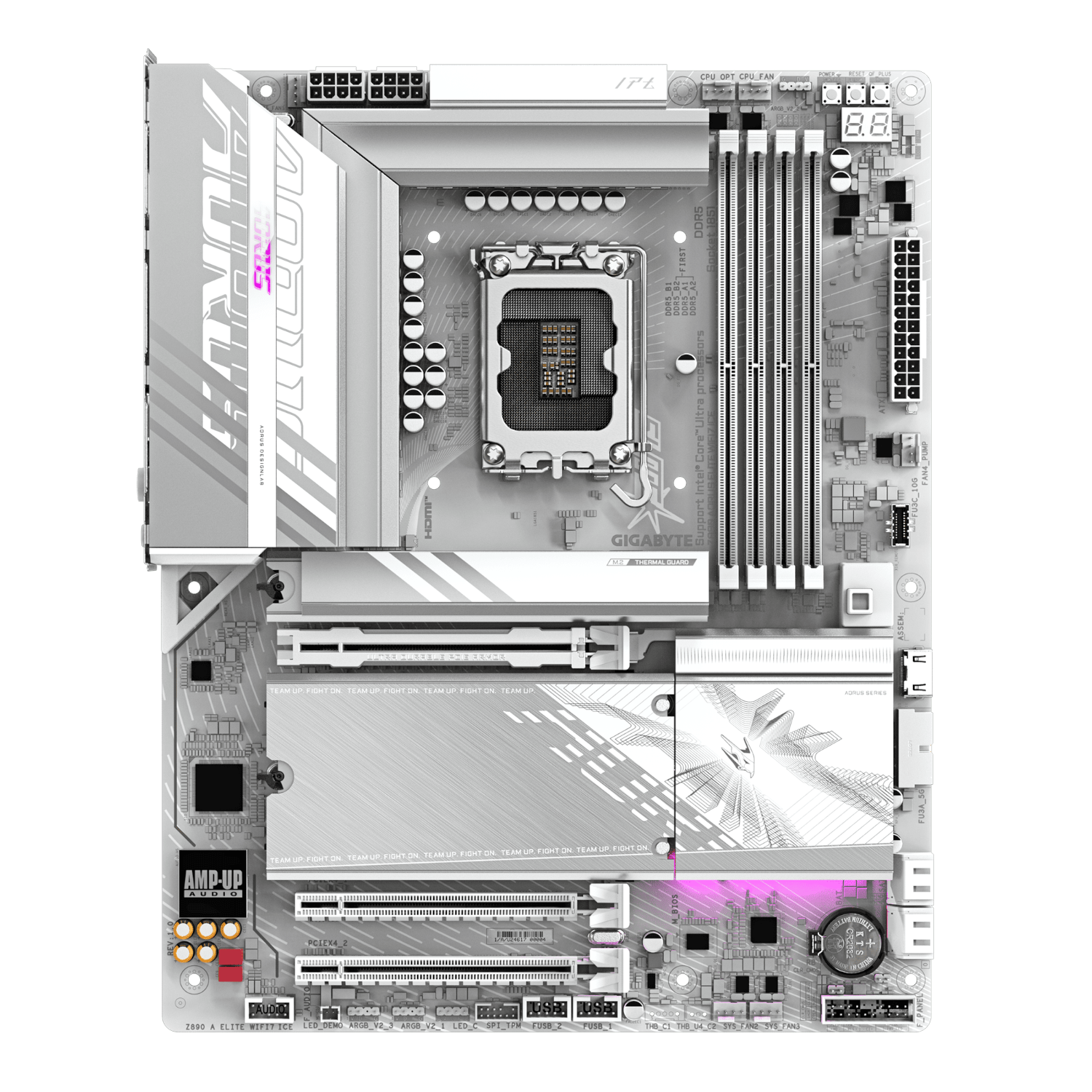 לוח לאינטל דור 15 Gigabyte Z890 AORUS ELITE WIFI7 ICE ATX LGA1851