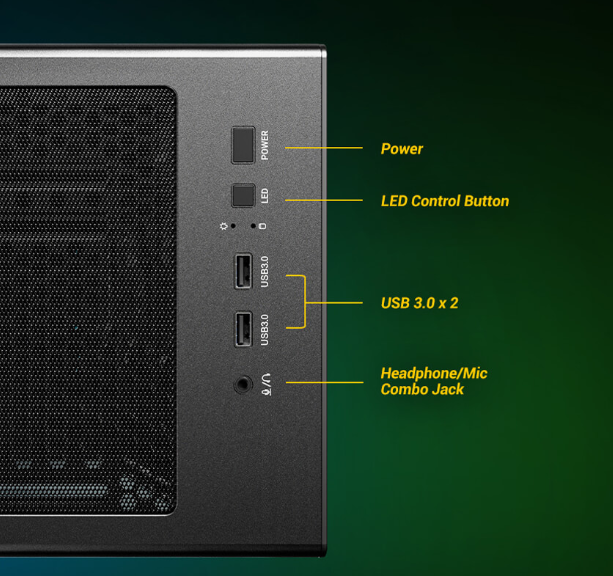 מארז Antec AX85 ARGB Mid-Tower Gaming Case 4XARGB 12mm Fan ATX