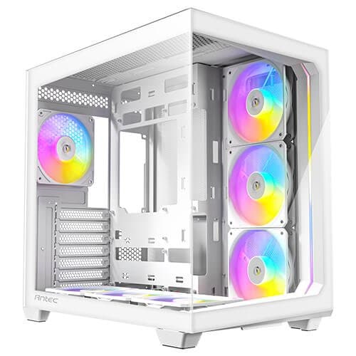 מארז לבן Antec C5 ARGB Mid-Tower ATX 7x ARGB FANS Incl Type-C