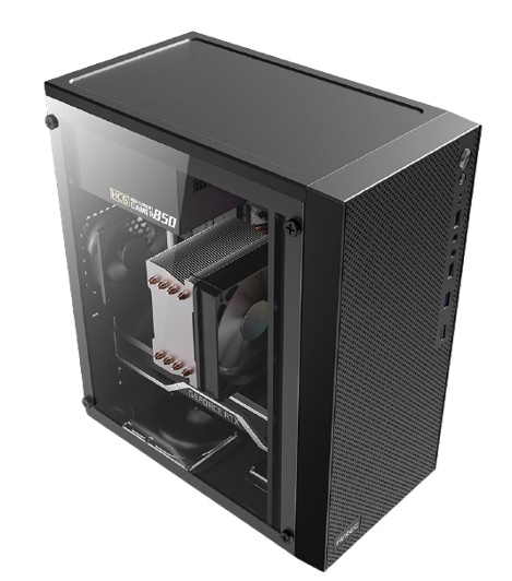 מארז Antec ST10M TG Mini Tower Micro-Atx Black Glass Side Panel
