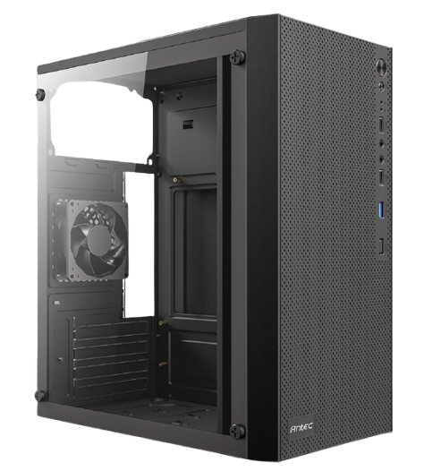 מארז Antec ST10M TG Mini Tower Micro-Atx Black Glass Side Panel