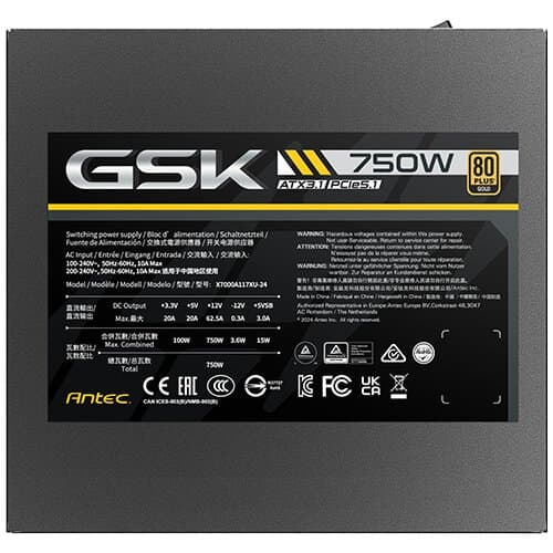 ספק כוח ANTEC GSK 750 ATX3.1 Ready Full-Modular 80Plus Gold