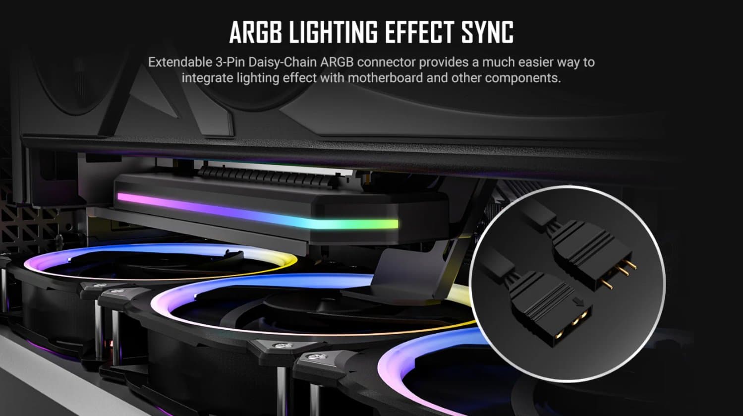 כבל ותושבת לכ. מסך Vertical GPU Bracket White - Antec SHIFT ARGB