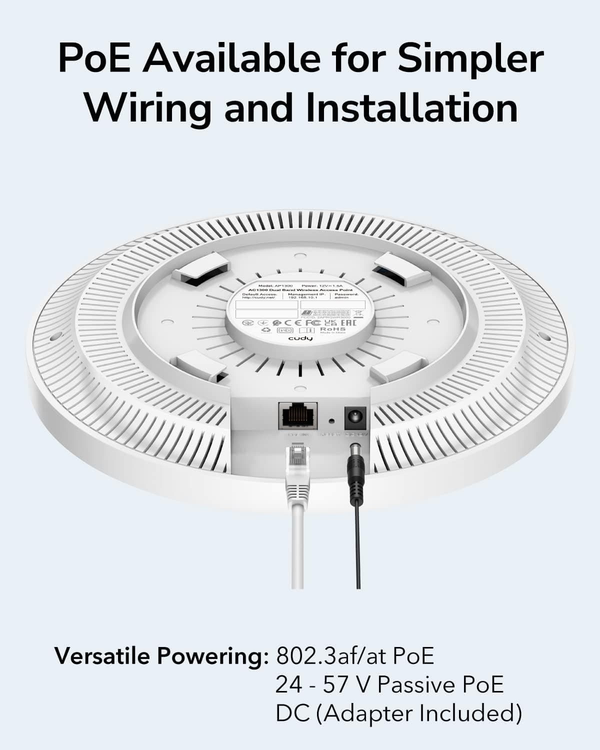 אקסס פויינט Cudy AP1300 Wireless Access Point Mesh Wall Mount