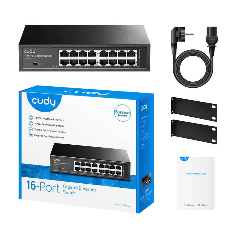 מתג לא מנוהל CUDY GS1016 16 Port Gigabit Ethernet Switch