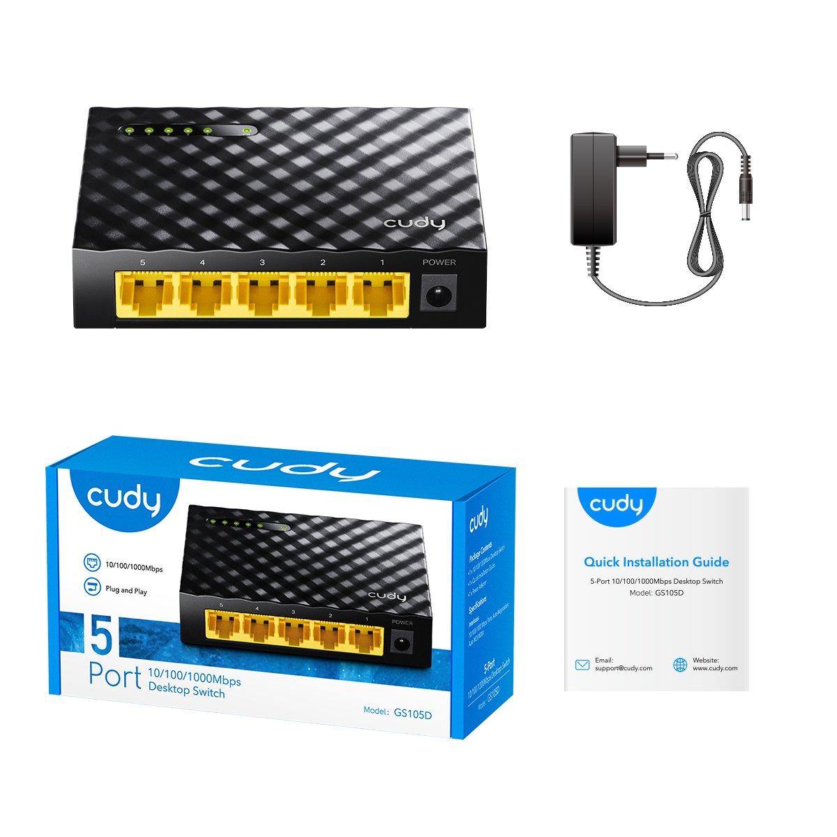 מתג לא מנוהל Cudy GS105D 5 PORT Gigabit Switch