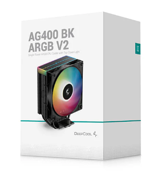 קירור אוויר למעבד DeepCool AG400 V2 Black ARGB 220W TDP 150mm
