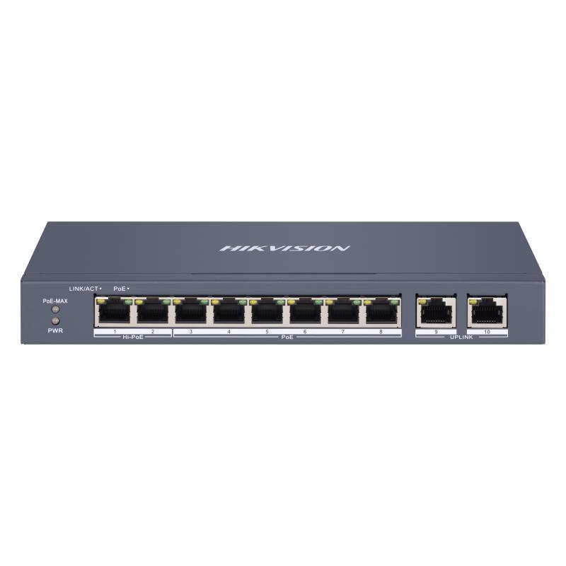 מתג 8 פורט 10/100 HI-POE עם 2 אפלינק גיגה מנוהל ענן 110W