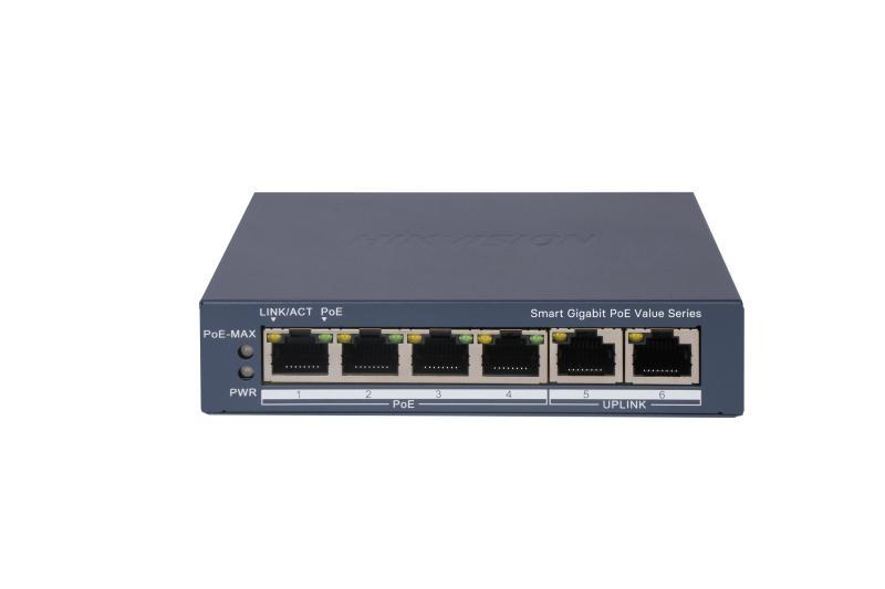 מתג 4+2 פורט POE גיגה מנוהל ענן 45W