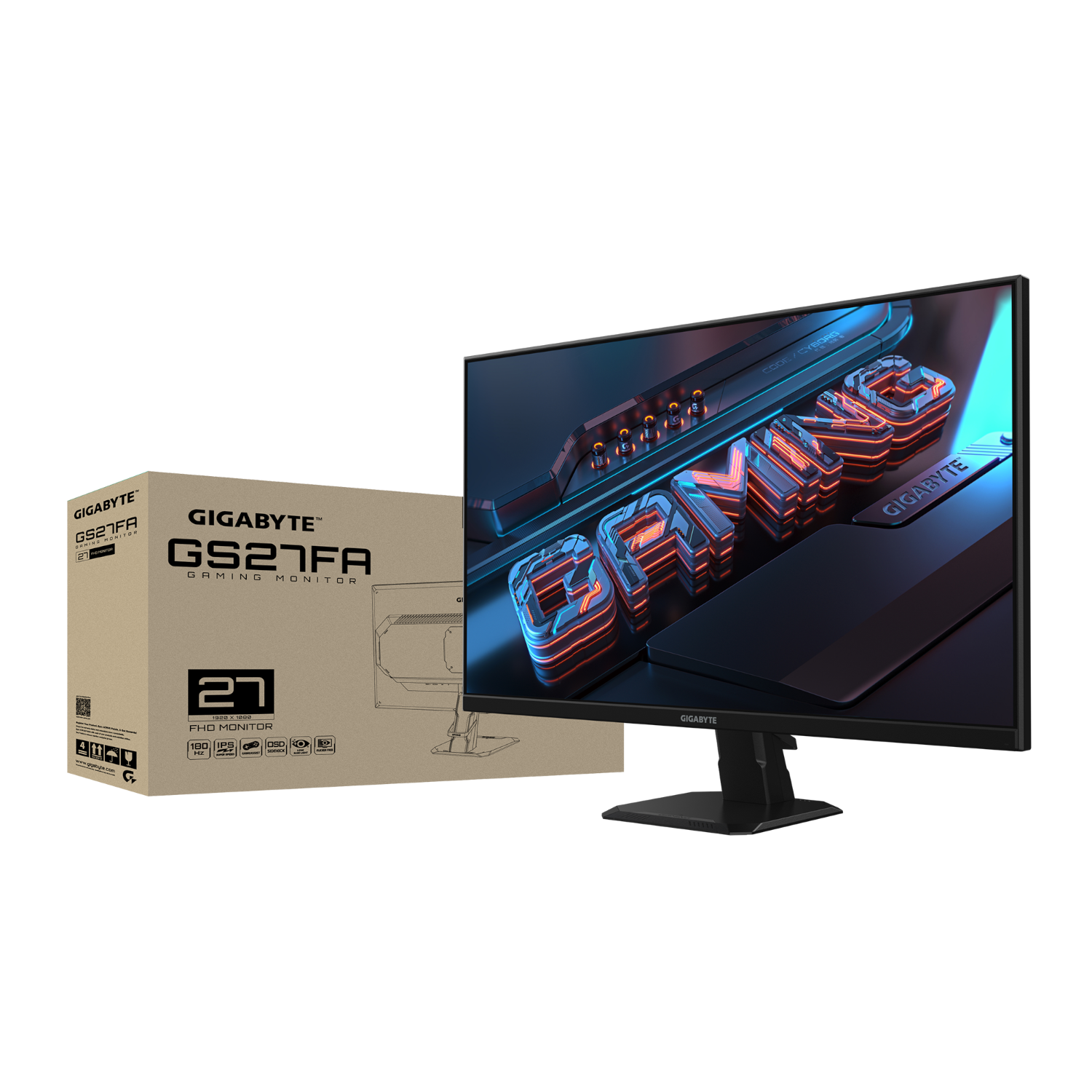 מסך גיימינג Gigabyte GS27FA 27 Inch FHD SS IPS 1Ms 180Hz