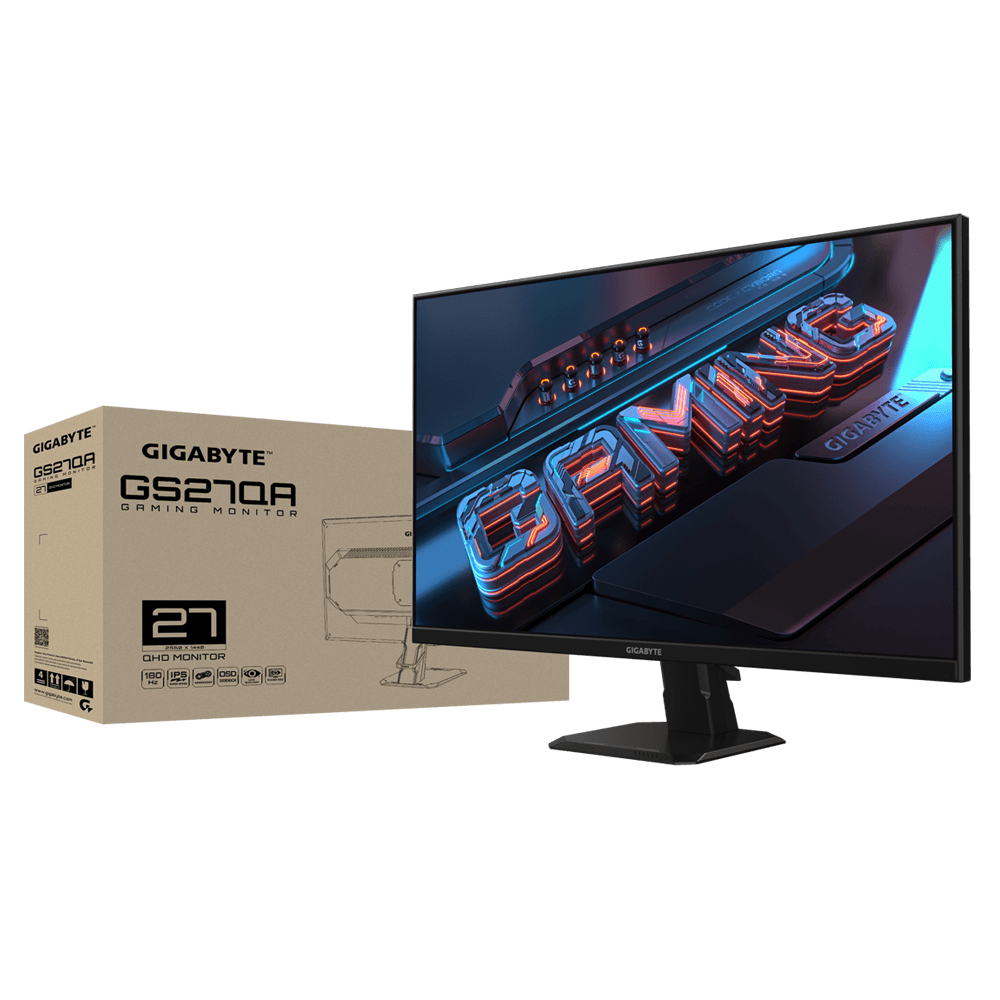 מסך גיימינג Gigabyte GS27QA QHD SS IPS 180Hz 1MS HDR Ready