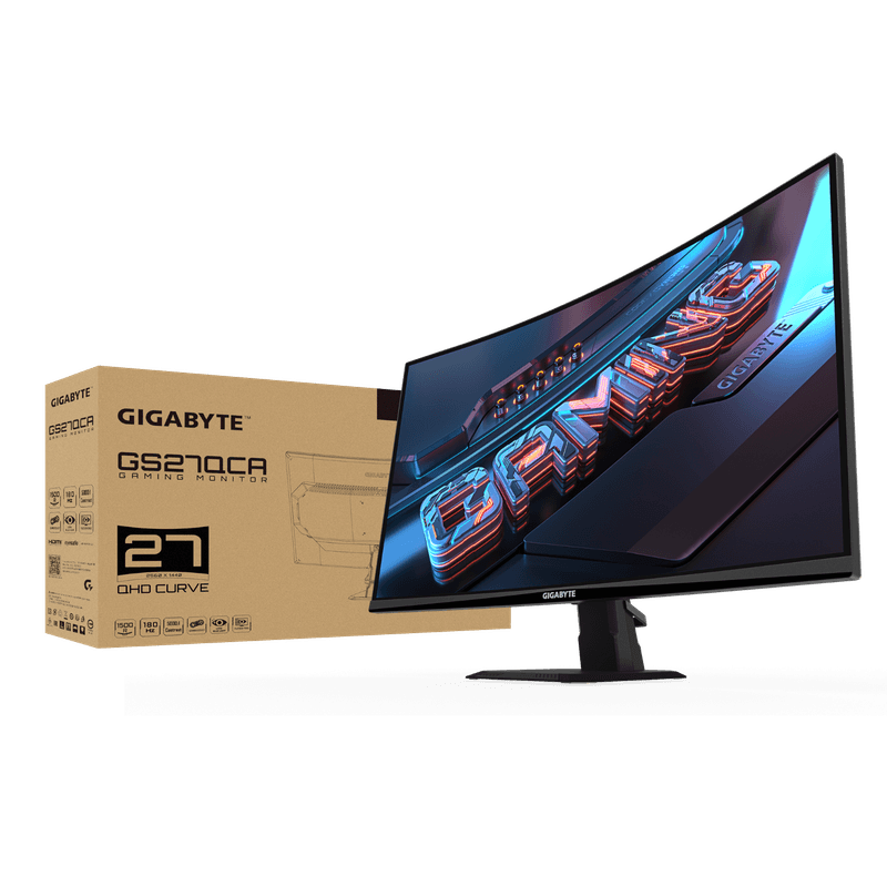מסך קעור Gigabyte GS27QCA VA 180hz QHD HDR Ready AMD FreeSync