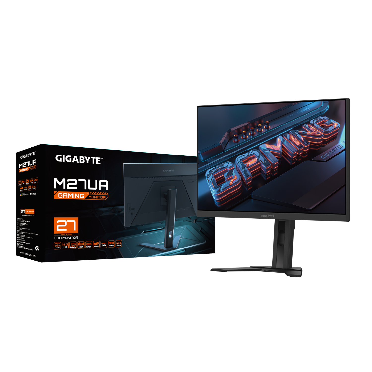 מסך גיימינג Gigabyte M27UA 4K SS IPS 160Hz 1MS HDR USB HUB