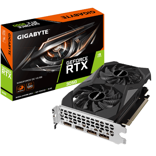 כרטיס מסך Gigabyte RTX 3050 Windforce 2 OC V2 6GB