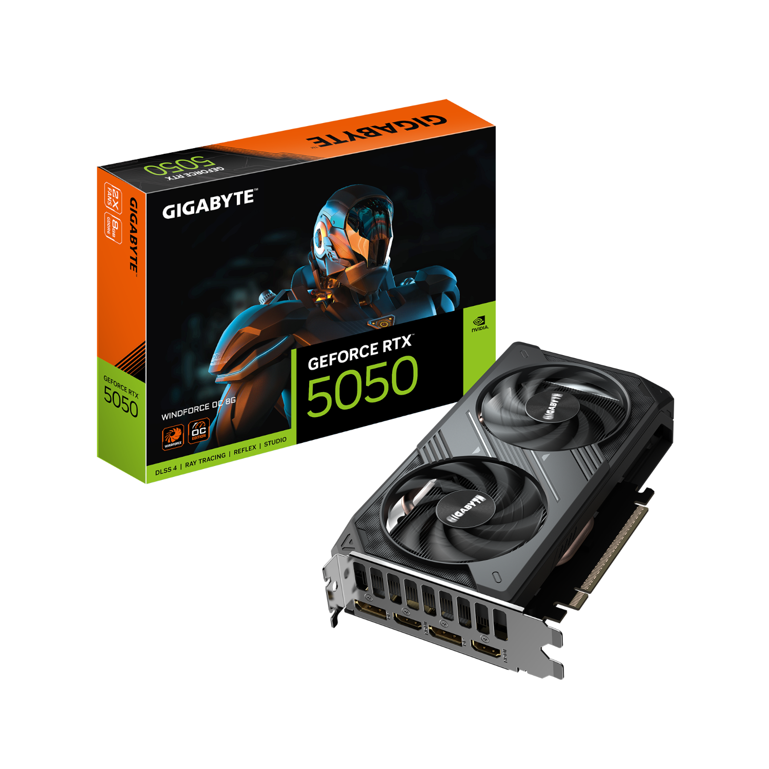 כרטיס מסך Gigabyte GeForce RTX 5050 WindForce OC 8GB 2xDP 2xHDMI