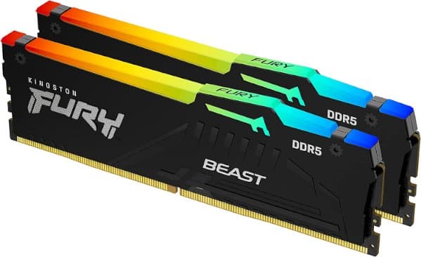 ז. לנייח Kingston FURY Beast RGB 64GB 2x32GB DDR5 5600MHz C40