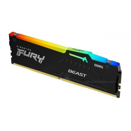 זכרון לנייח Kingston Fury Beast RGB 16GB 5600MHZ DDR5 C40 XMP