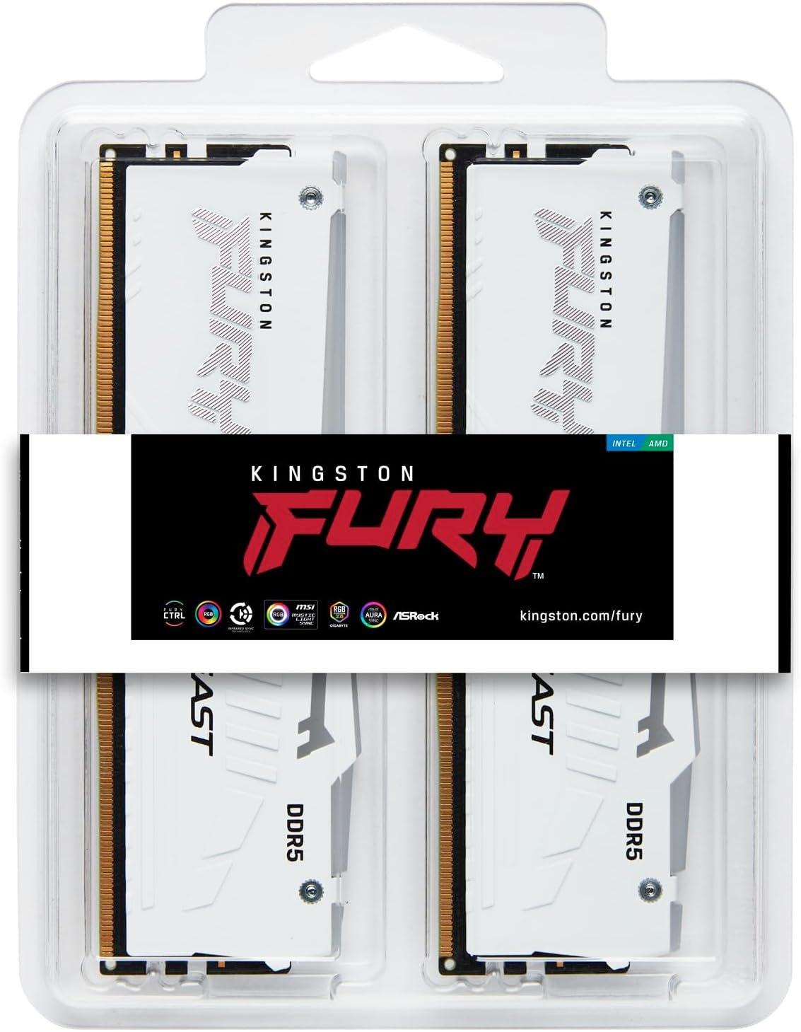Kingston Fury Beast White RGB Expo 32GB 2X16 6000MHZ DDR5 CL30