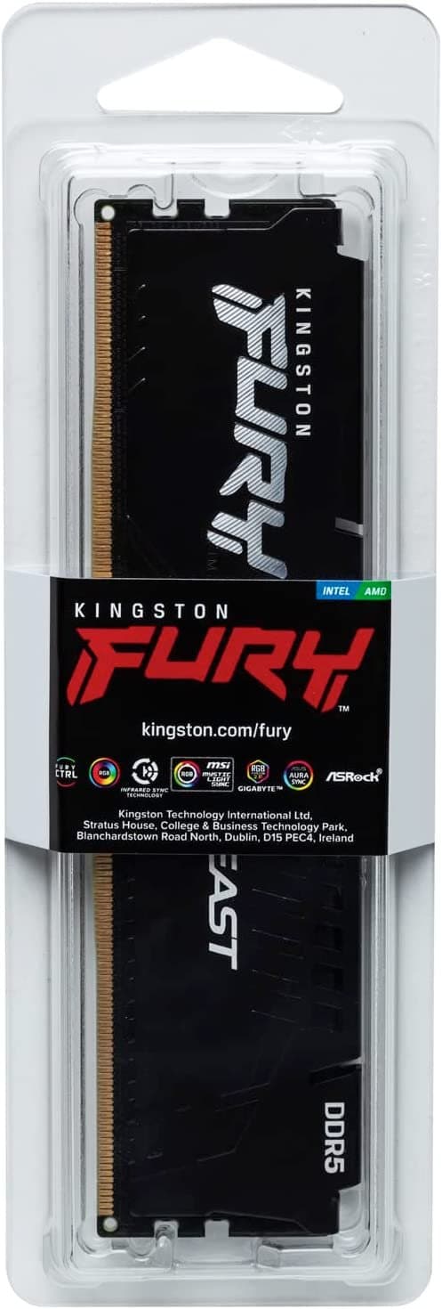 זכרון לנייח Kingston FURY BEAST BLACK 32GB 5600MHZ DDR5 C40