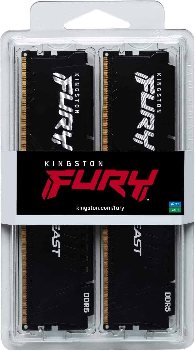 זכרון לנייח Kingston FURY Beast 64GB 2x32GB 5600Mhz DDR5 CL36 AMD