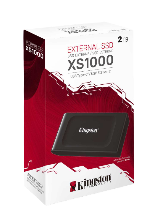 דיסק חיצוני Kingston XS1000 2TB USB 3.2 Gen 2 up to 1050 MB/s