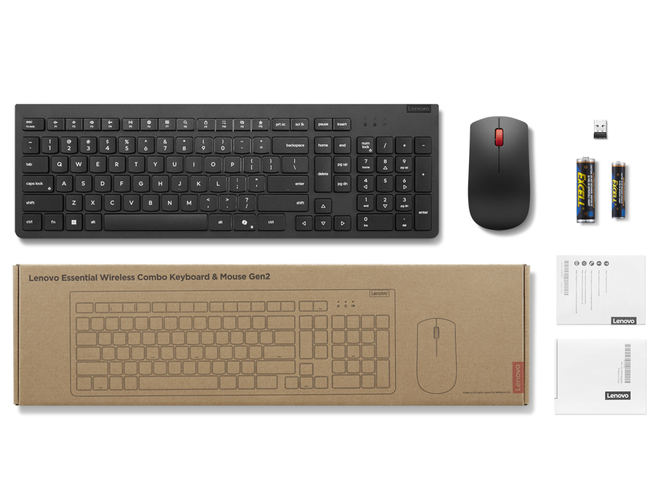 סט אלחוטי Copilot Black + LENOVO Essential Wireless combo gen2