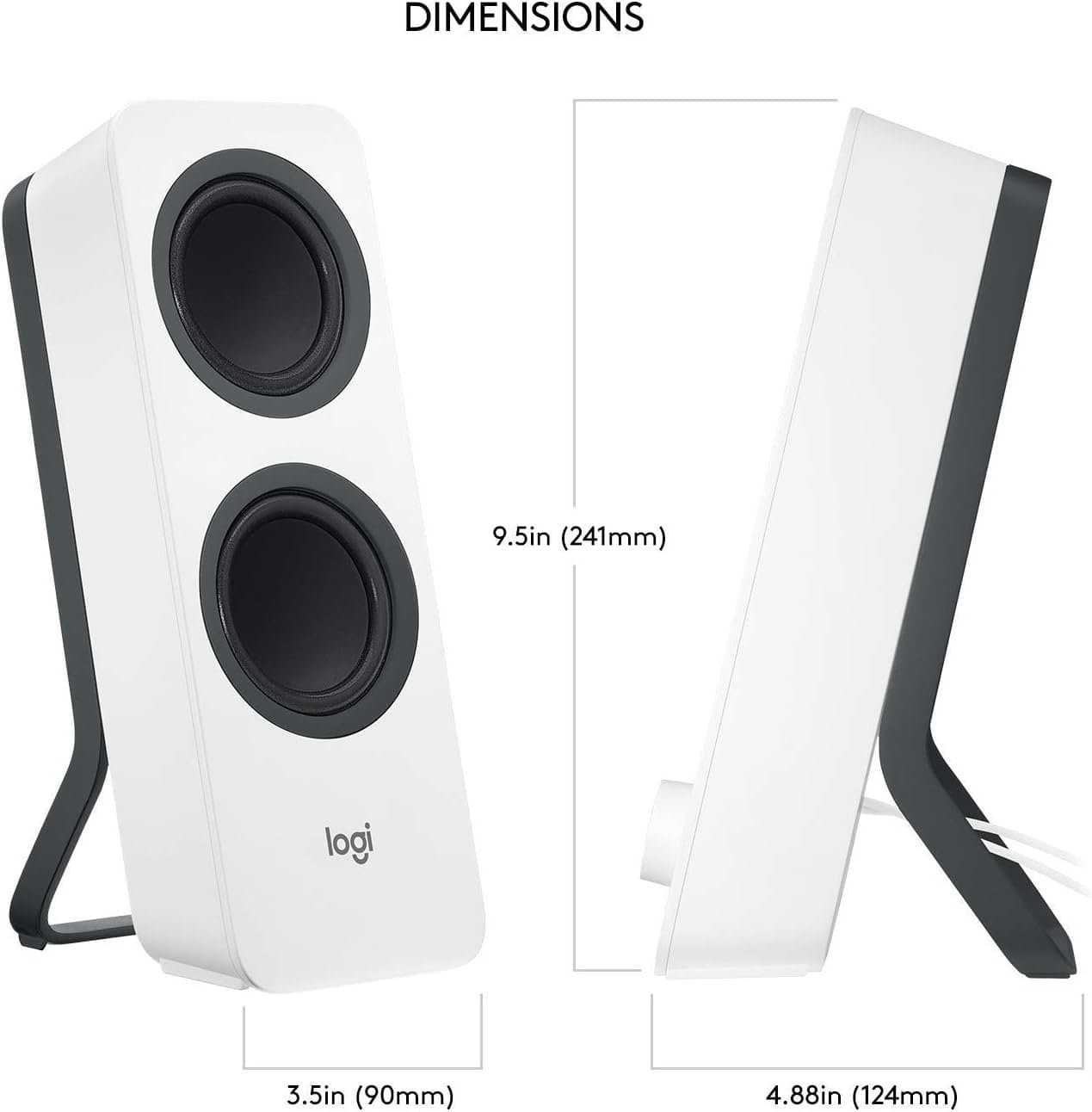 רמקולים Logitech Z207 2.0 Stereo With Bluetooth Peak 10W White