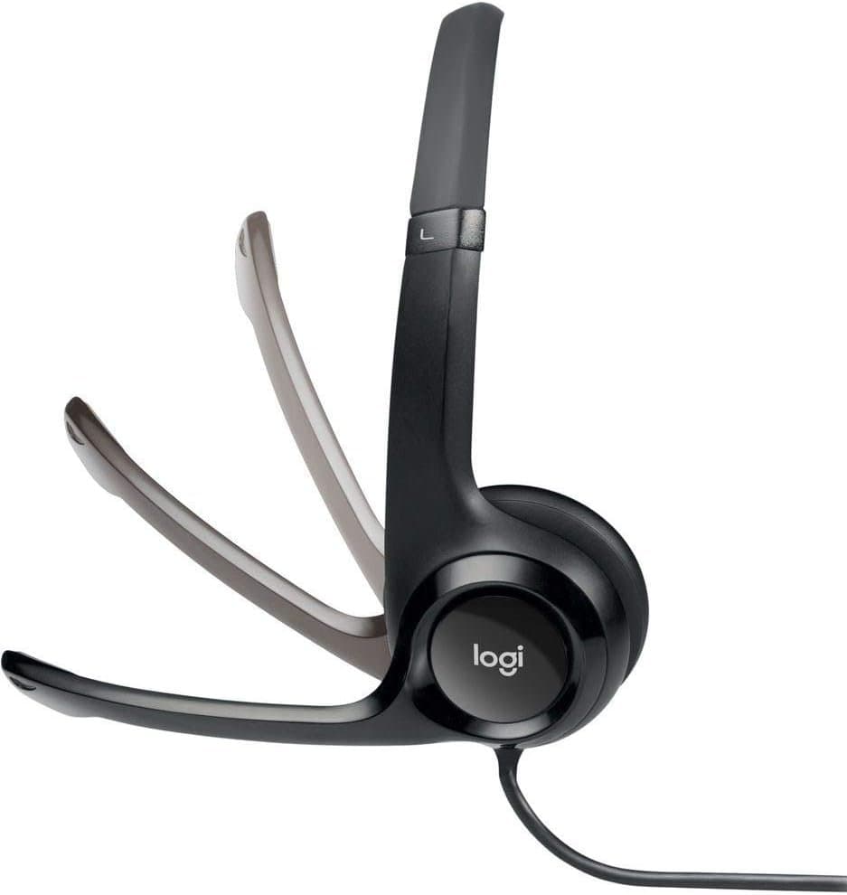 אוזניות ומיקרופון Logitech H390 USB Headphones Black