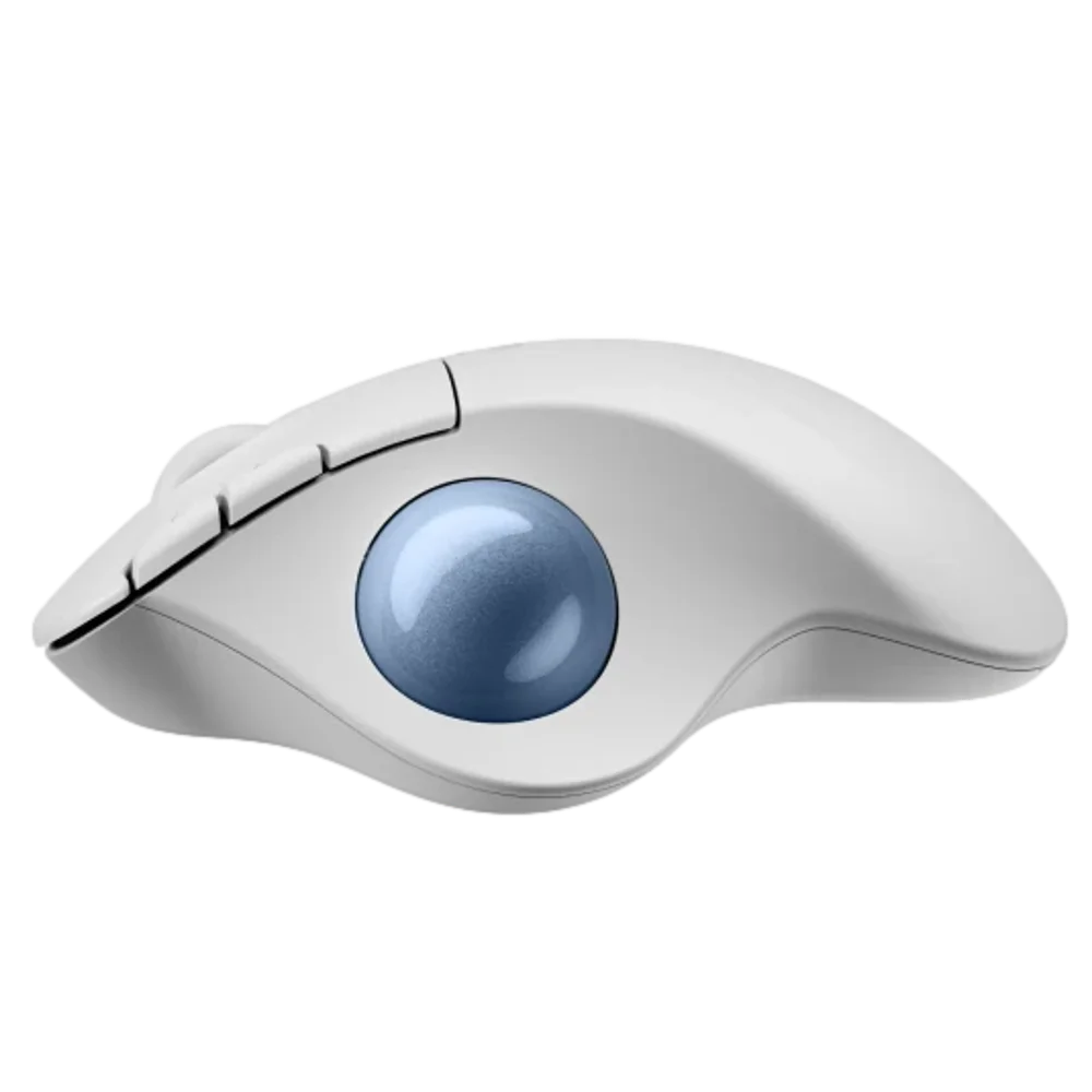 עכבר Logitech M575S TrackBall Off-White Blue Ball 2000DPI BT