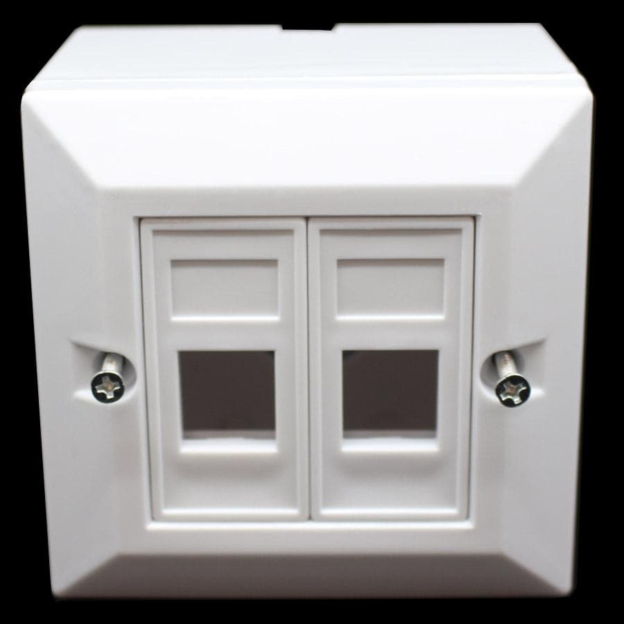 קופסאת פלסטיק לשני מחברים RJ-45 Plastic box Cat5