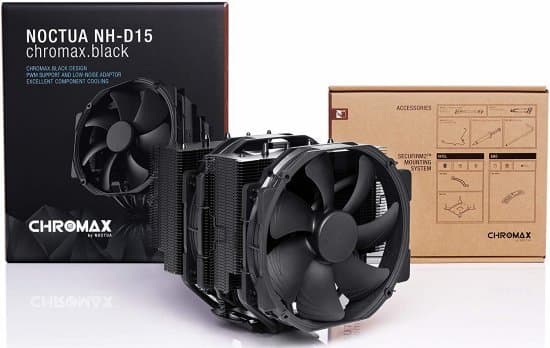 מאוורר NOCTUA NH-D15 250W TDP DUAL 140mm FAN Intel/Amd Black