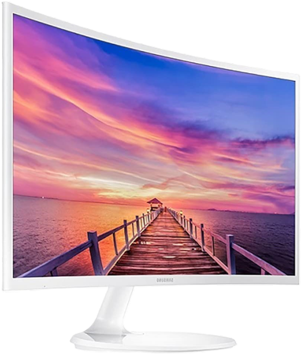 מסך קעור לבן Samsung C27F391FHR FHD VA HDMI VGA 4ms