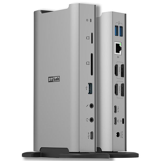 תחנת עגינה ST-LAB U-2630 USB 10G HDMI+DP DUAL 4K 100W DP Type-C