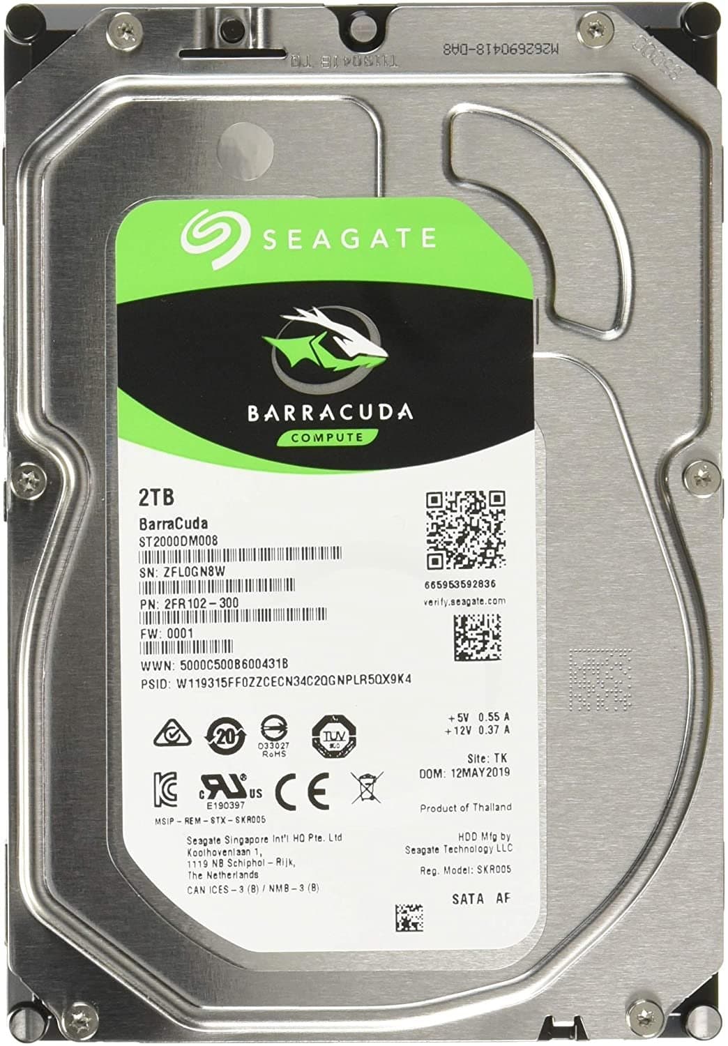 דיסק פנימי Seagate Barracuda 2TB SATAIII 7200Rpm 3.5