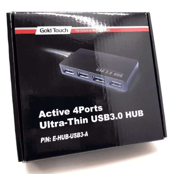 מפצל אקטיבי כולל חיבור מתח Gold-Touch 4 PORT USB 3.0